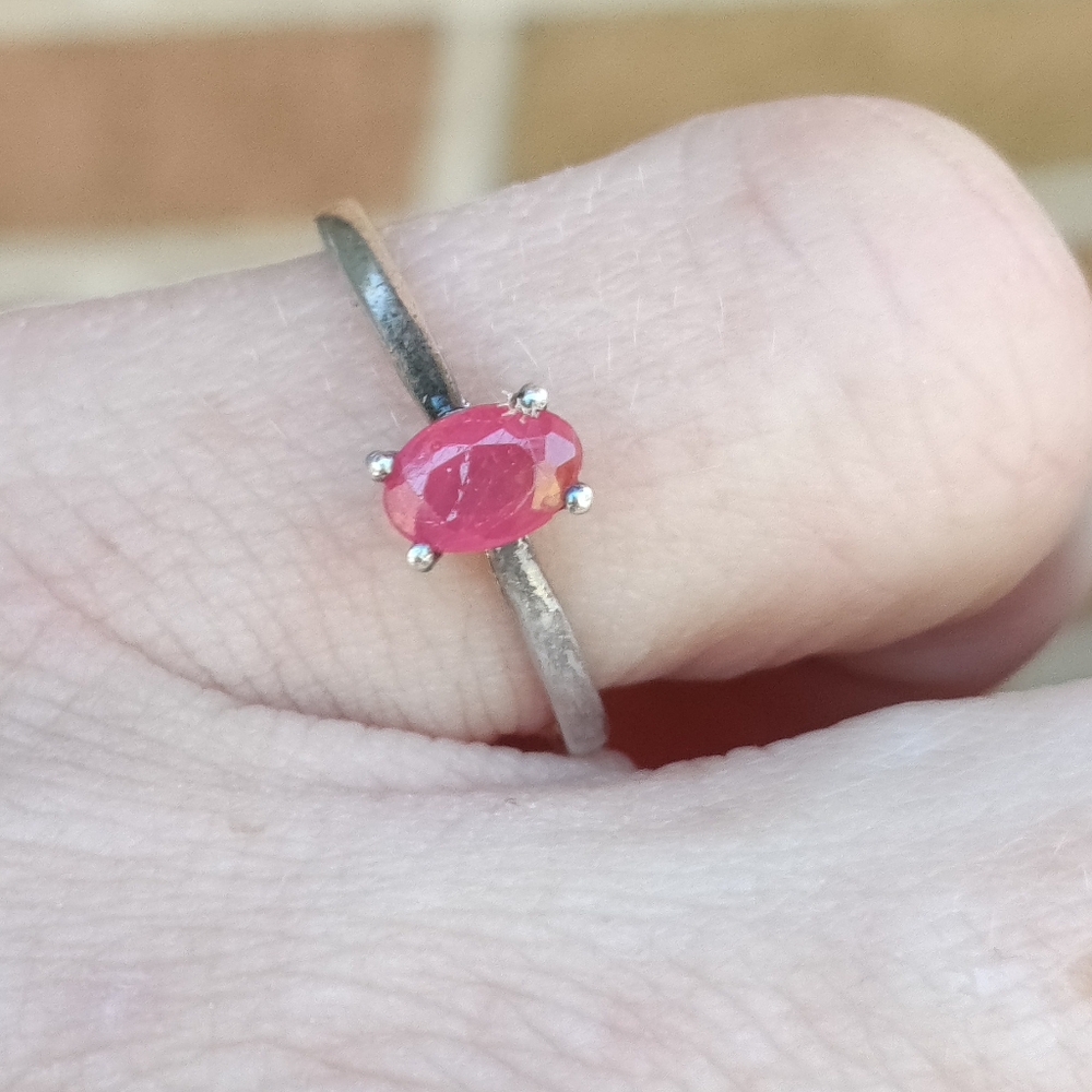 Sterling Silver Ruby Ring By Chuck Clemency Of Qvc - image 3